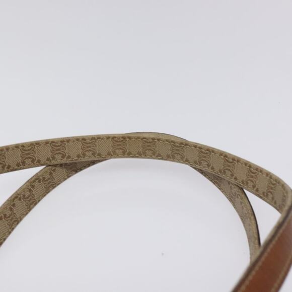 CELINE Macadam Canvas Hand Bag Beige Gold - Picture 8 of 13